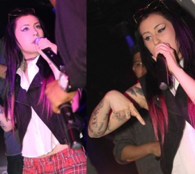 Kreayshawn Gets Down In Orange County With Red Hair Tips