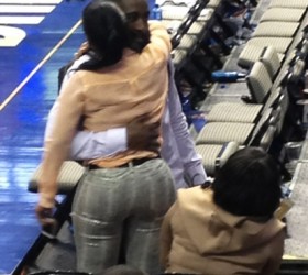 Trina Sits Courtside For Oklahoma City Thunder Against Dallas Mavericks During NBA Playoffs